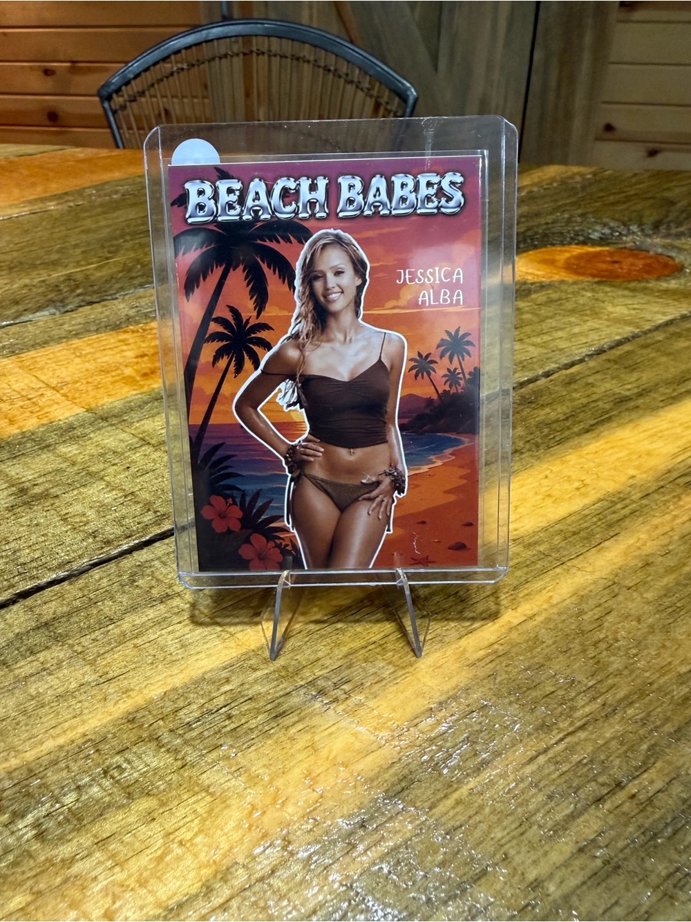 Jessica Alba Beach Babes Collectible Card - Sunset Orange